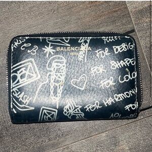 Balenciaga zip up card holder
